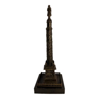 Antique French Grand Tour Bronze Model of the Vendome Column For Sale