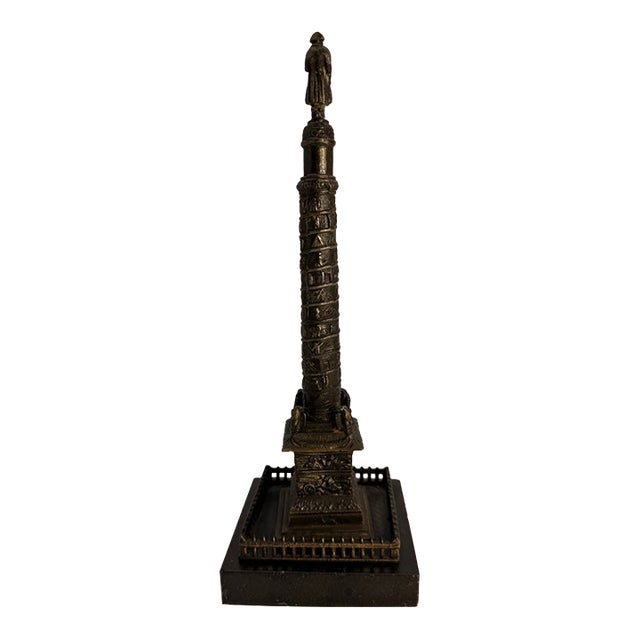Antique French Grand Tour Bronze Model of the Vendome Column For Sale