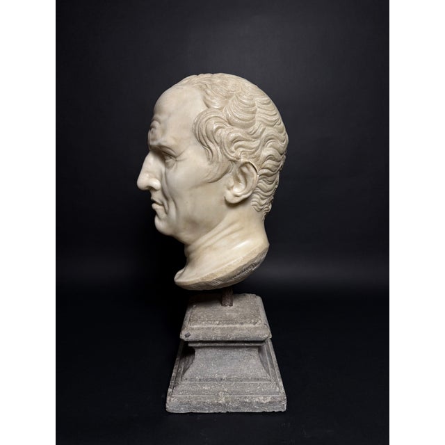 Head of Marcus Tullius Cicero, Late 18th Century, Marble For Sale - Image 10 of 18