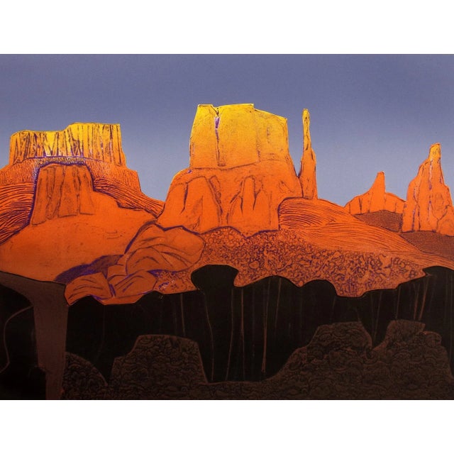 Printmaking Materials John Ross "Peak" Signed Numbered Vintage Collagraph Etching For Sale - Image 7 of 7