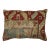 Rustic Antique Tribal Caucasian Lumbar Rug Pillow in Red and Soft Blue For Sale