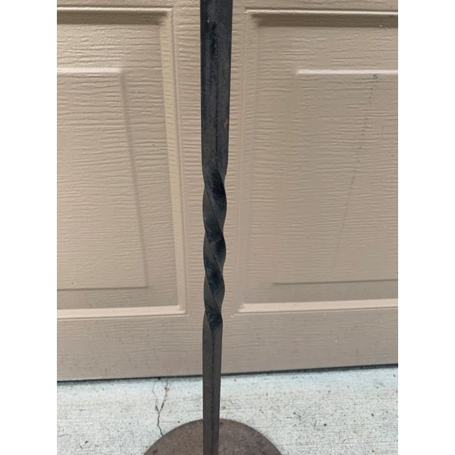 Vintage Wrought Iron Sailing Ship Ashtray on Stand For Sale - Image 9 of 12