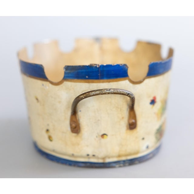 Late 19th Century 19th Century French Tole Birds Cachepot Jardiniere For Sale - Image 5 of 10