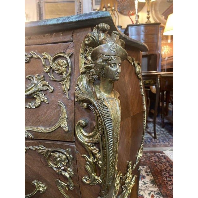 Louis XV Style Marble Top Chest of Drawers For Sale - Image 4 of 9