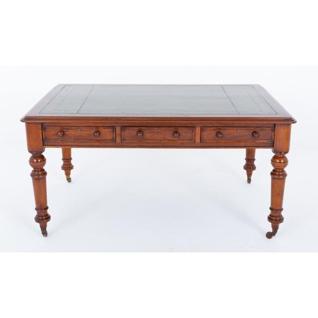 Victorian Mahogany Writing Table, 1860 For Sale - Image 3 of 8