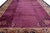 Art Deco Antique Art Deco Chinese Handmade Floral Purple Wool Rug 11 Ft 11 in X 19 Ft 2 In. For Sale - Image 3 of 12