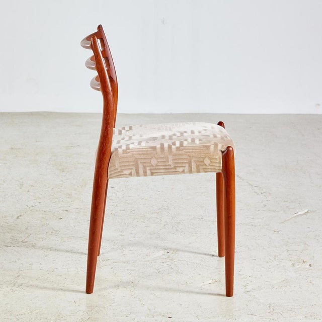 Teak Model 78 Dining Chair by Niels O. Møller for J.L. Møllers, 1960s, Set of 4 For Sale - Image 4 of 10