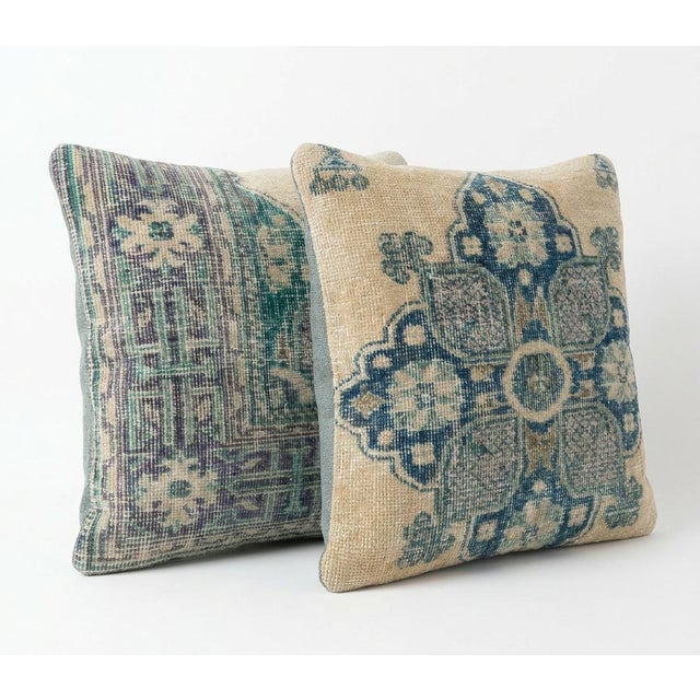 This beautiful 20'' x 20'' pillow cover set was made from authentic Turkish rug pieces. Bright colors of wool adorn the...