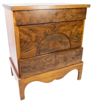 Antique Dresser of Mahogany with Inlaid Wood, 1840s