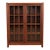 Limbert Style Mission Oak Arts & Crafts Glass Front Double Bookcase Cabinet, Circa 1900 For Sale