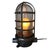 This versatile industrial-style caged iron marine vapor glass light fixture is adaptable as a ceiling mount or wall...