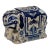 20th Century Asian Blue and White Ceramic Elephant Form Lidded Vase or Box For Sale