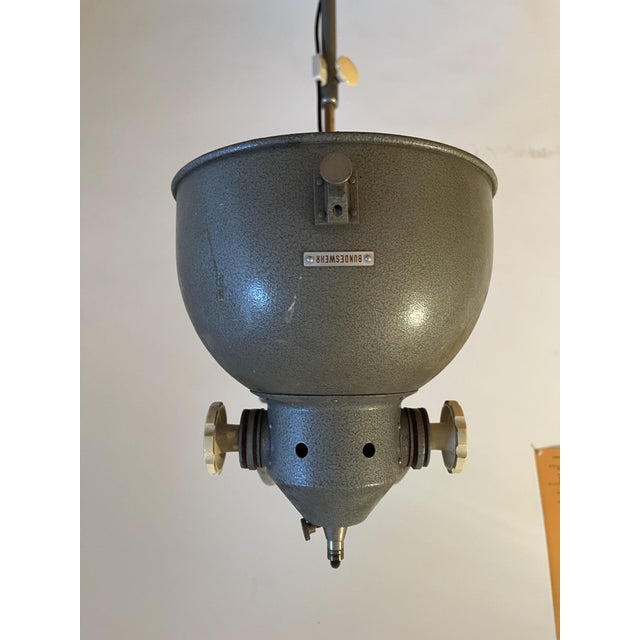 Vintage Industrial Floor Lamp on Tripod Base from Bundeswehr, 1960s For Sale - Image 6 of 14