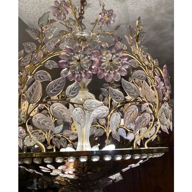 Mid 20th Century ncredible 6-Light Midcentury French Chandelier After Maison Baguès, Paris For Sale - Image 17 of 18