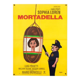 Vintage 1972 French Sophia Loren 'Mortadella' 23"x31" Film Poster For Sale