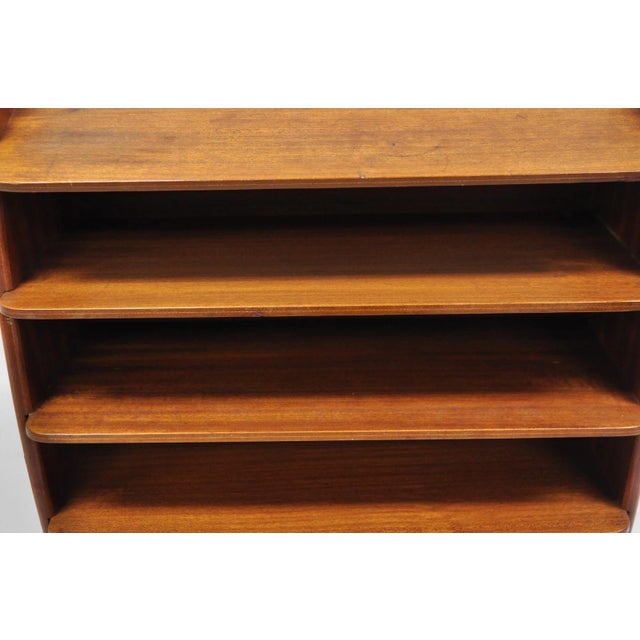 Wood Mid Century Danish Modern Teak Wood Magazine Rack Book Stand Bookcase Side Table For Sale - Image 7 of 18