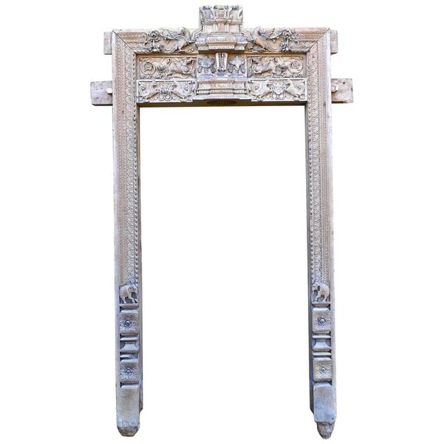 Antique Carved Teak Archway, 1860 For Sale - Image 10 of 10