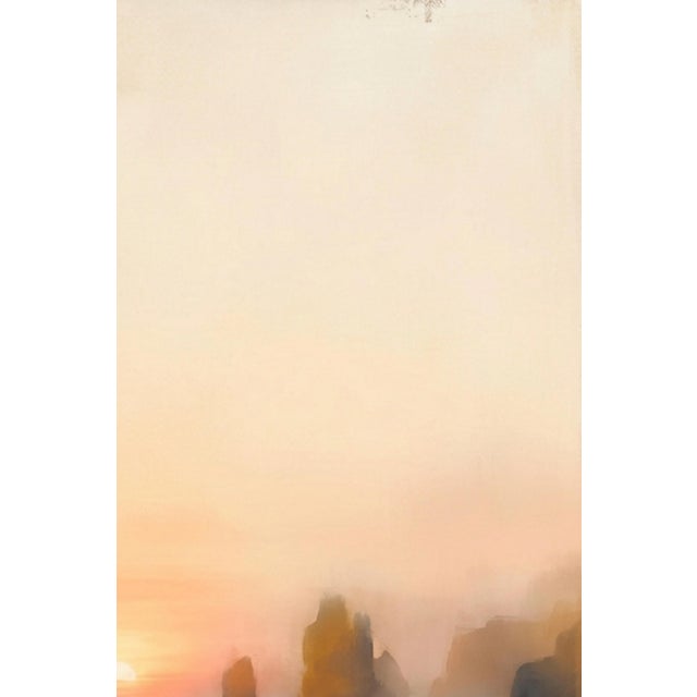 Sunset Coastal Seascape Wall Art, Abstract Beach Landscape Print, Pastel Ocean Sunset Art, 24″ × 36″ For Sale In Buffalo - Image 6 of 9