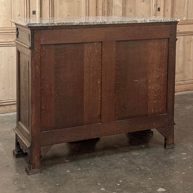 19th Century Belgian Liégeoise Oak Buffet With Saint-Remy Marble Top For Sale - Image 18 of 18