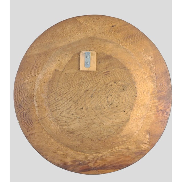 Vintage Early 20th Century Pine Carved Wood Sign Pennsylvania Dutch Hex Folk Art Wall Hanging For Sale - Image 4 of 7