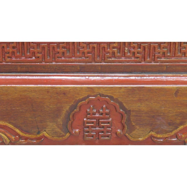 Antique Square Corner Elm Storage Cabinet For Sale - Image 10 of 13