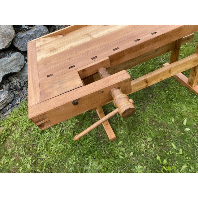 Vintage Rustic Workbench, Germany For Sale - Image 10 of 12