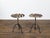 Pair of Midcentury French Guéridon Tables with Zebra Hide and Iron Tripod Bases For Sale - Image 4 of 11