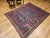 Late 19th Century Caucasian Soumak Rug, Handwoven Allover Geometric, Red & Blue, 5' x 7' For Sale - Image 9 of 17