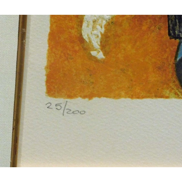 Paper "Les Jeunes Maries" Contemporary Figurative Wedding Scene Print by Graciela Rodo Boulanger, Framed For Sale - Image 7 of 12