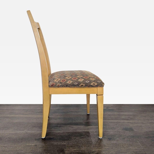 Ethan Allen 7-Piece Dining Set With Light Wood Table and Upholstered Chairs For Sale In San Francisco - Image 6 of 8