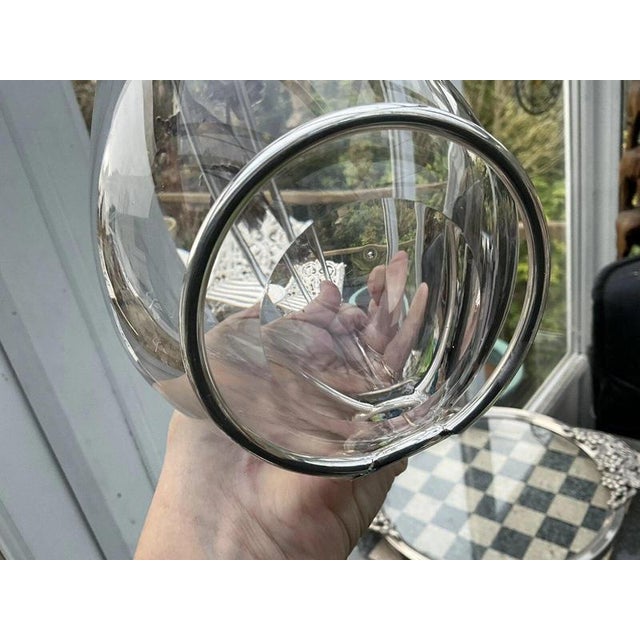 Italian Sterling Silver and Hand-Blown Crystal Duck Carafe by Macini Carlo, Florence, 1971 For Sale - Image 10 of 17