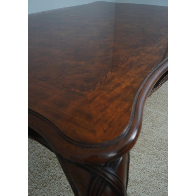1990s Henredon French Style Walnut Dining Room Table For Sale - Image 5 of 18