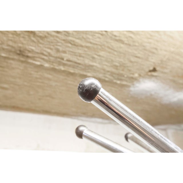 Industrial Rotating Parrot Coat Rack with 16 Hooks in Chrome-Plated Metal, 1960s For Sale - Image 10 of 18