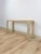 Vintage Console Table Lightwash Pencil Reed Glass Top Coastal Boho MCM For Sale - Image 4 of 10