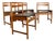 Mid-Century Teak annd Beech Dining Chairs in Black Vinyl, 1960s, Set of 4 For Sale