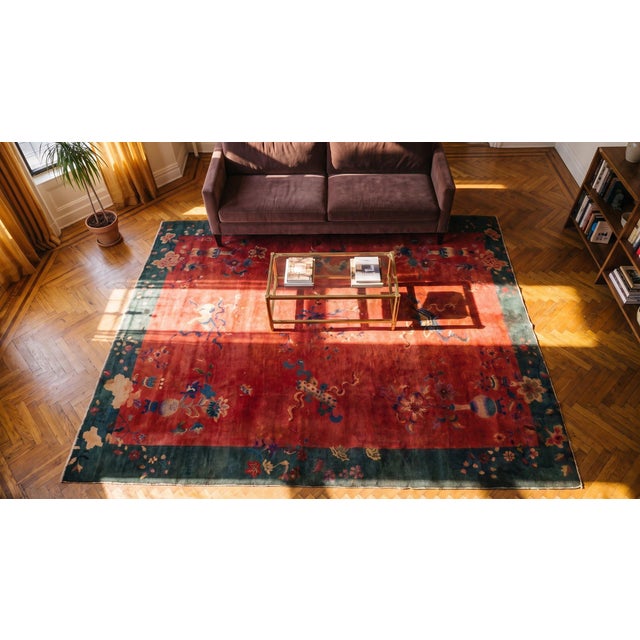 1920s Chinese Art Deco Carpet ( 8' 10'' x 11' 2'' - 270 x 340 cm ) For Sale - Image 13 of 13