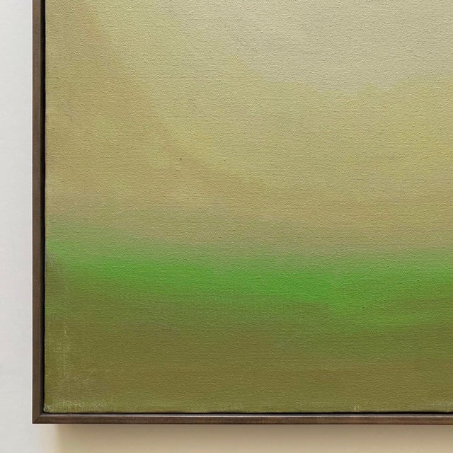 Wood Julius Shaier Vintage 1991 " Provincetown Moon Seascape " Original Signed Modernist Framed Abstract Expressionist Oil Painting For Sale - Image 7 of 17