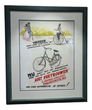 Dutch Bicycle Advertising Poster, 1970s