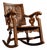 Early 20th Century Carved Oak Rocking Chair For Sale