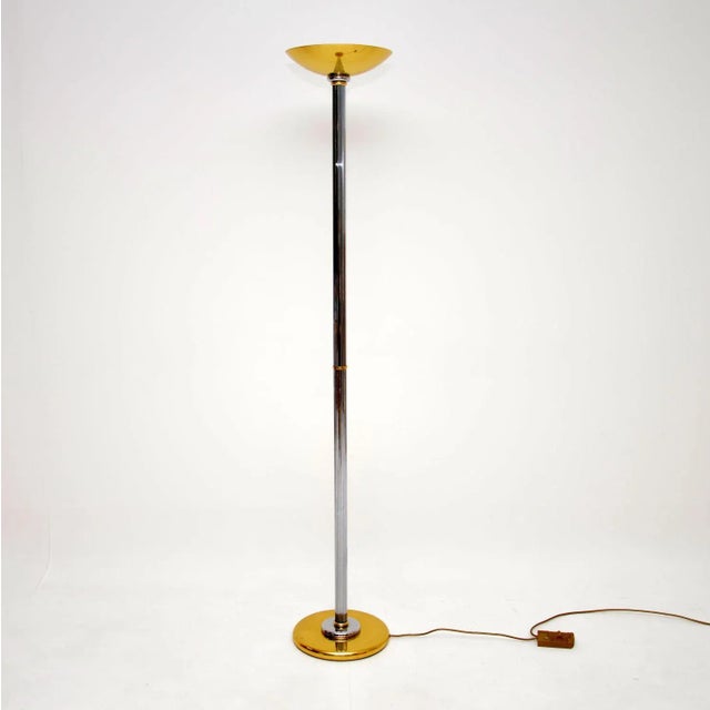 A fantastic vintage French floor lamp by Le Dauphin, dating from the 1970’s. This is of superb quality, the shade and the...