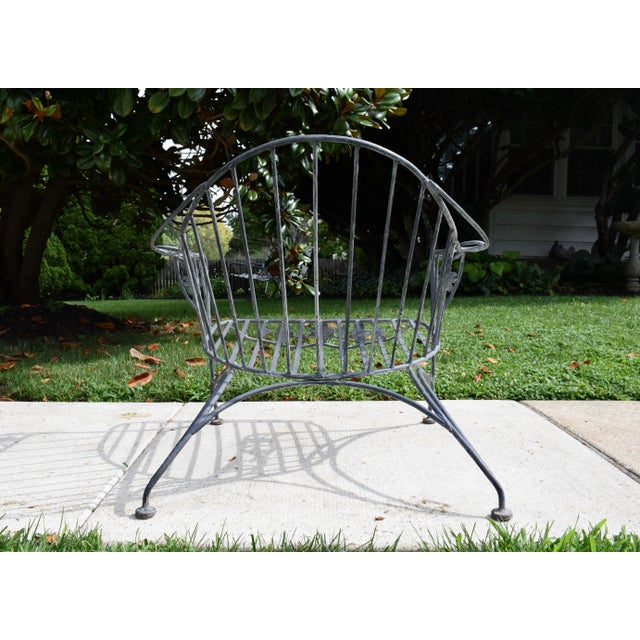Wrought Iron Faux Bois Garden Chair in Dogwood Form, 1960s For Sale In Philadelphia - Image 6 of 11