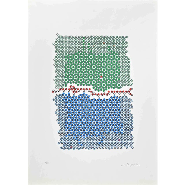 Modern Mario Padovan, Abstract Composition, Screen Print, 1971 For Sale - Image 3 of 3