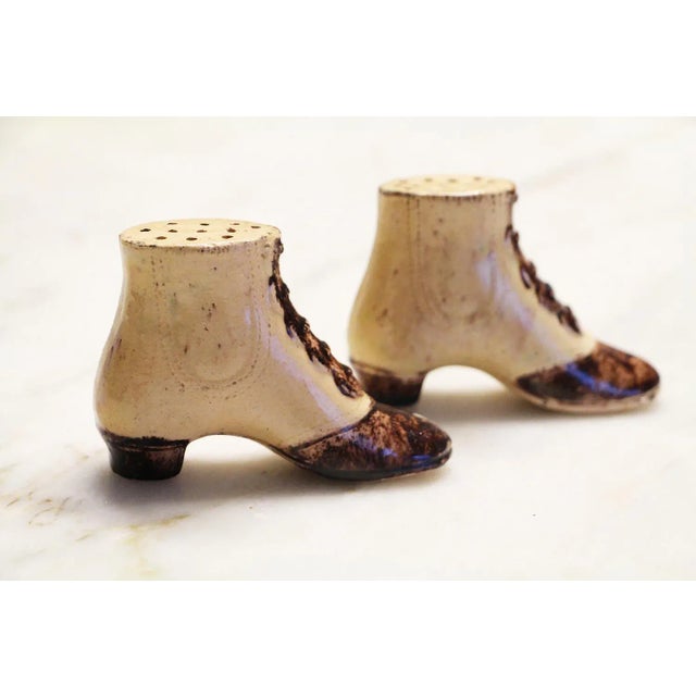 Victorian 19th Century, Victorian Toothpick Holder Depicting Woman Shoes - Set of 2 For Sale - Image 3 of 13