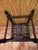 Mid 20th Century Spanish Set of Six Interlaced Leather Wooden Chairs For Sale - Image 9 of 12