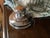 Art Deco 1920-30 Hoosier Pressed Glass Cannister and Chrome Lid With Knob For Sale - Image 3 of 9
