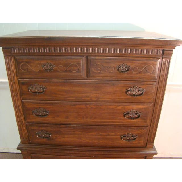 Ethan Allen Solid Oak Chest Of Drawers Chairish