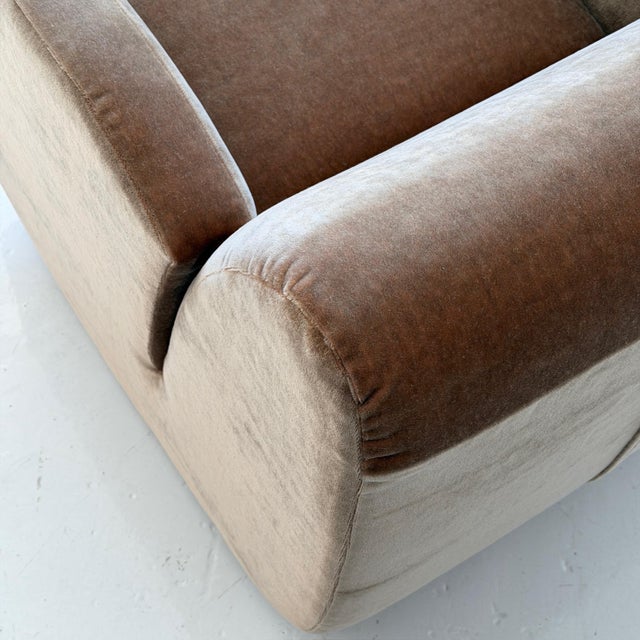 Textile 1990s Rockstar Chair Attributed to Vladimir Kagan for American Leather For Sale - Image 7 of 10