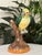 Hollywood Regency Vintage Italian Majolica Ceramic Parrot Figurine Hand Painted Made in Italy Bird on Branch For Sale - Image 3 of 10