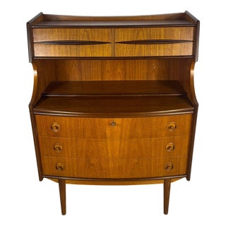 Danish Teak Cabinet with Drawers and Pull-Out Desk, 1960 For Sale