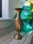 1970s Vintage Brass Kashmiri Botanical Enameled Vase For Sale - Image 4 of 5